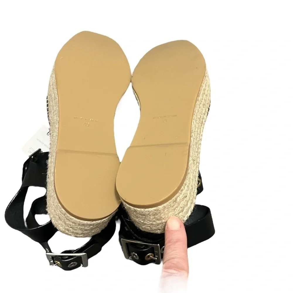 NWT Free People Gable Glad Ankle Strap Espadrille Platform Sandal Sz 40
